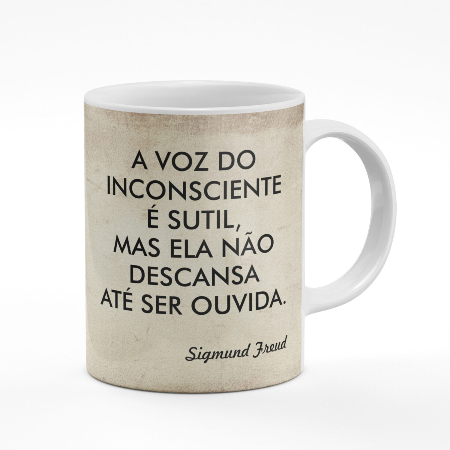 Caneca Porcelana Psicologia Curso Freud Frases Incosciente - Printare